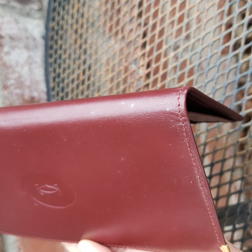 Vintage Cartier Long International Leather Bifold Wallet Gold Gussets Luxury - Picture 15 of 15